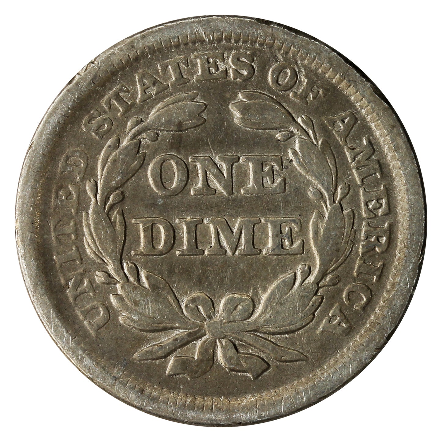 1854 USA Dime F-VF (F15)
