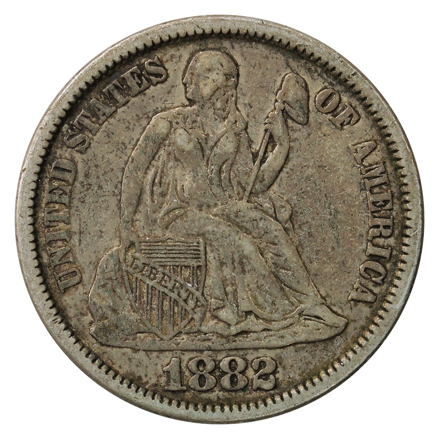 1882 USA Dime Very Fine (VF20)