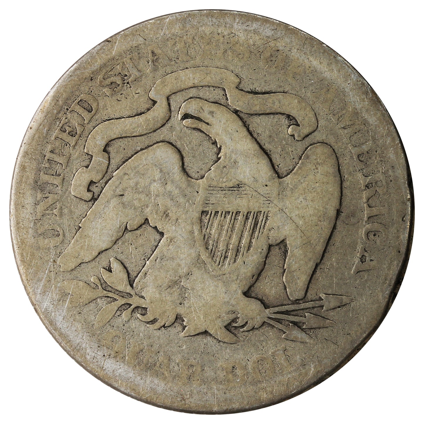 1877 USA Quarter About Good (AG3)