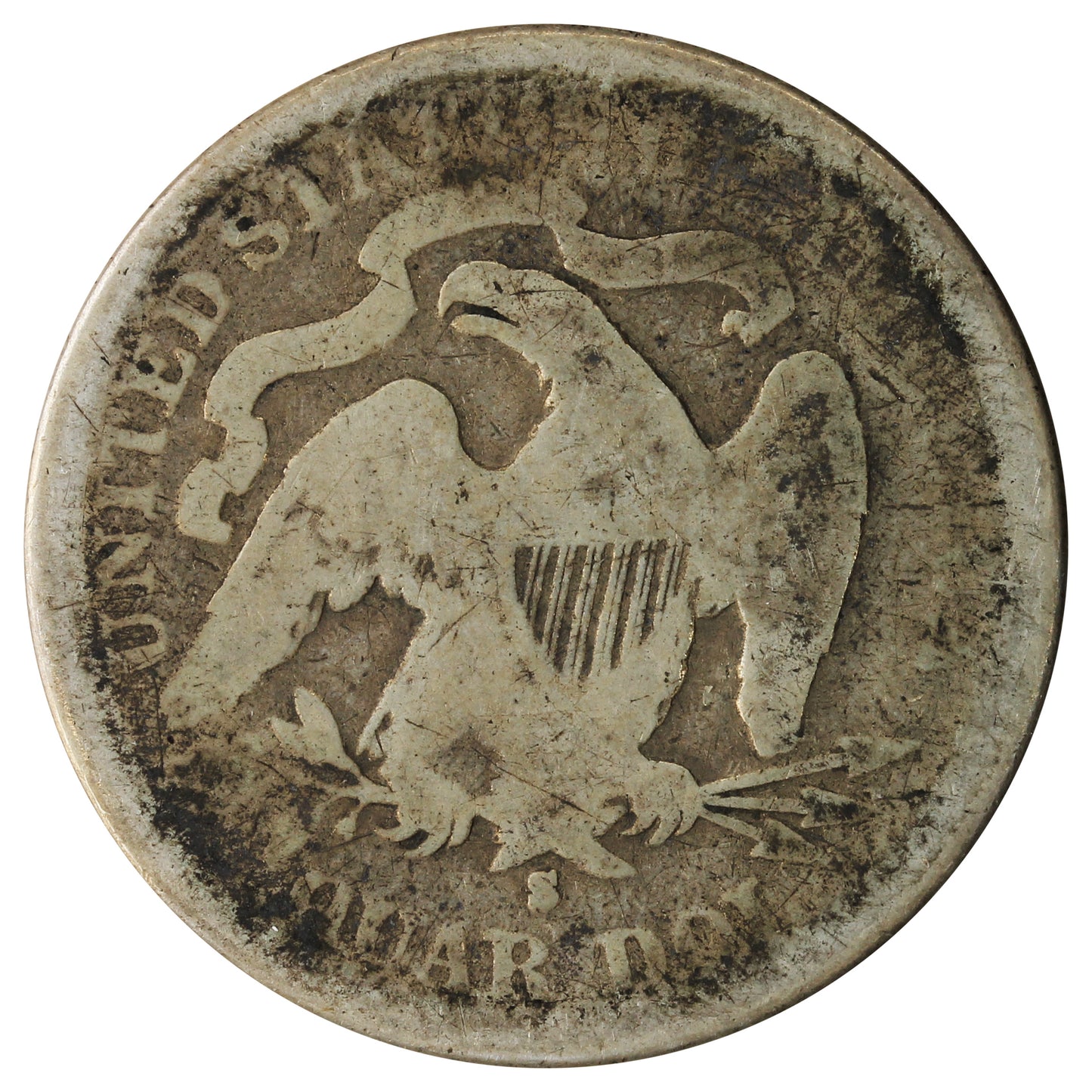 1877 S USA Quarter About Good (AG3)