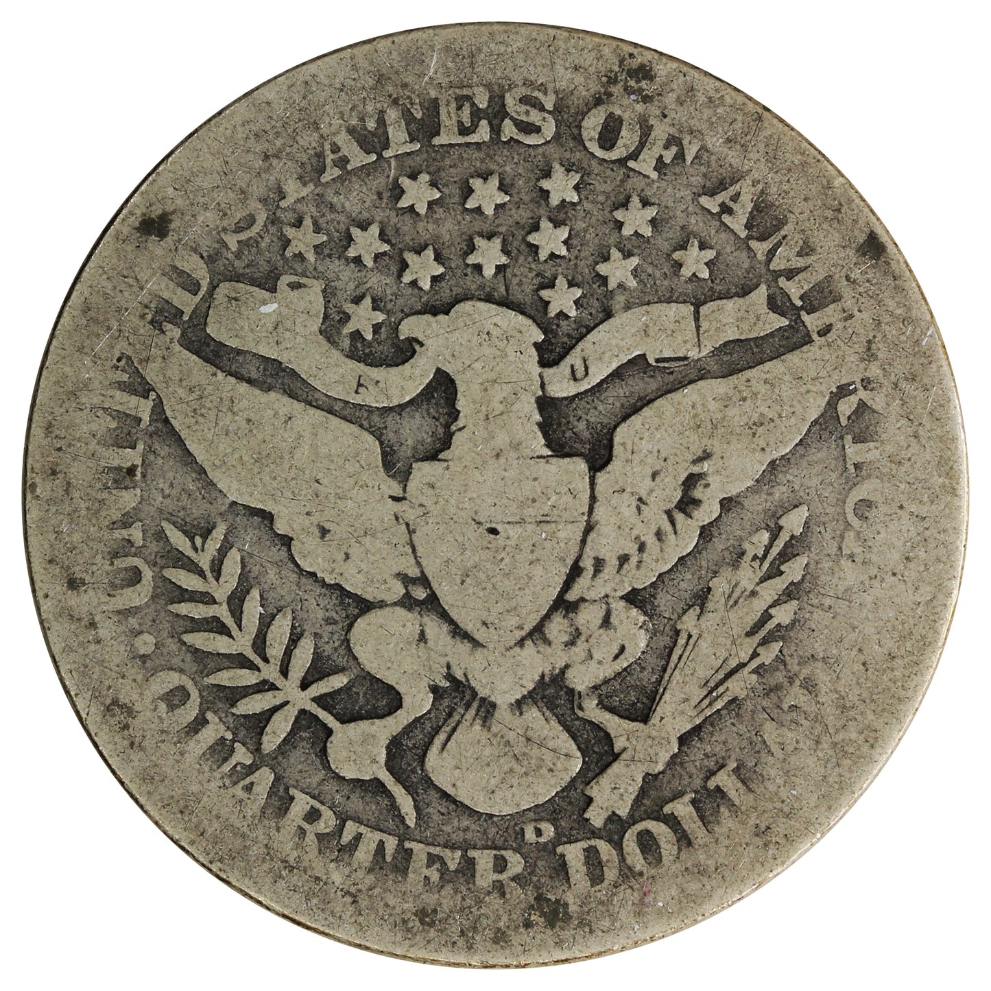 1910 D USA Quarter About Good (AG3)