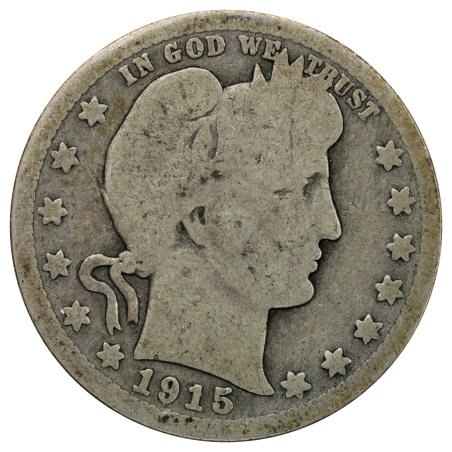 1915 S USA Quarter About Good (AG-3)