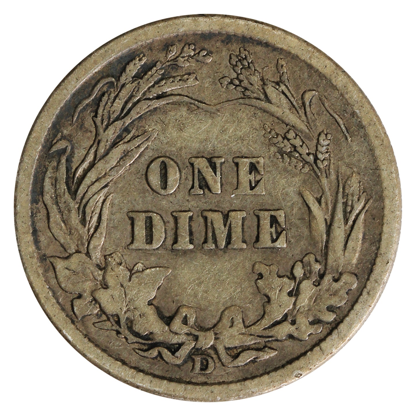 1911 D USA Dime Fine (F12)