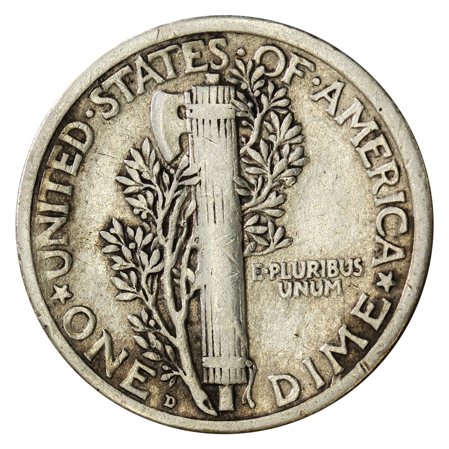 1917 D USA Dime Fine (F12)