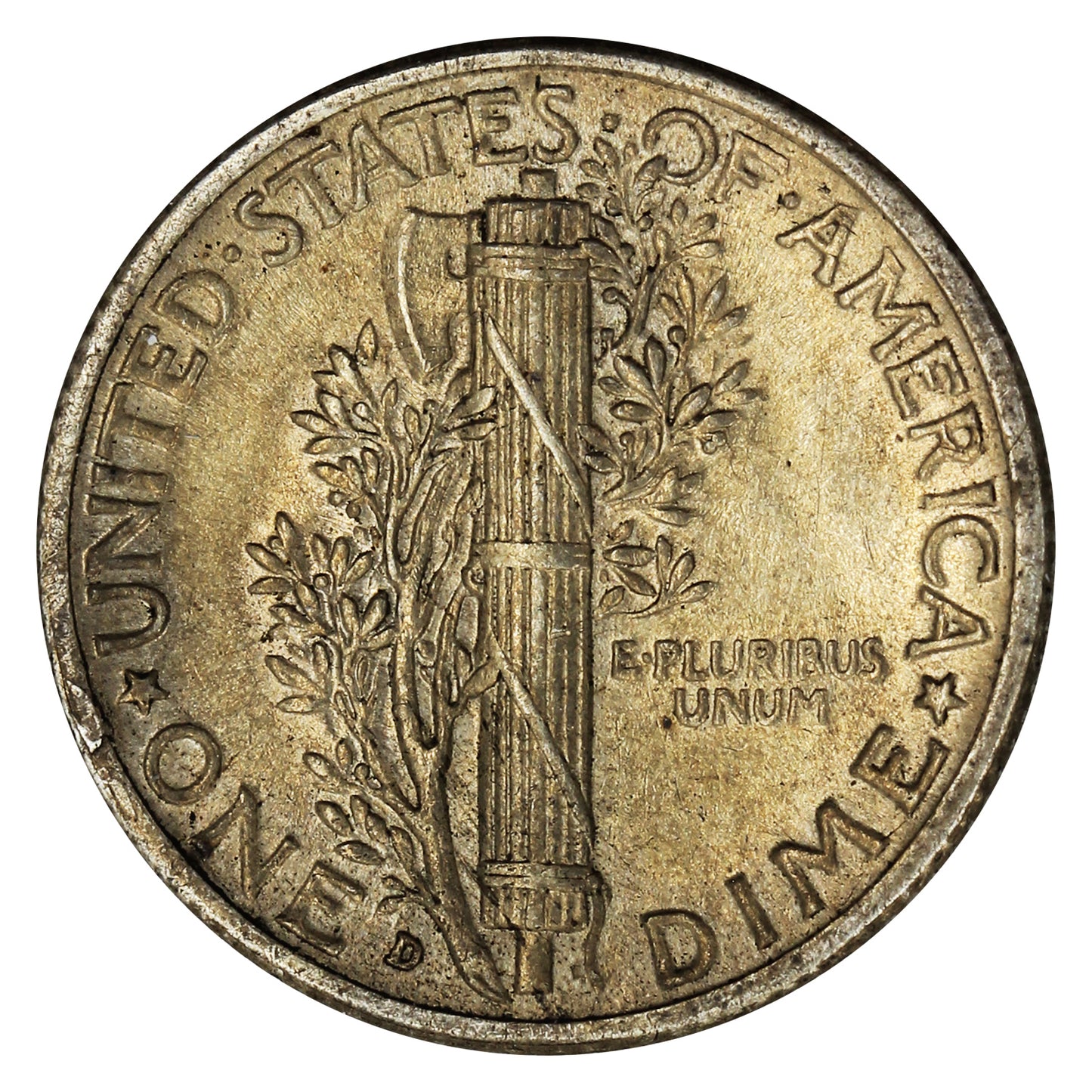 1940 D USA Dime Almost Uncirculated (AU50)