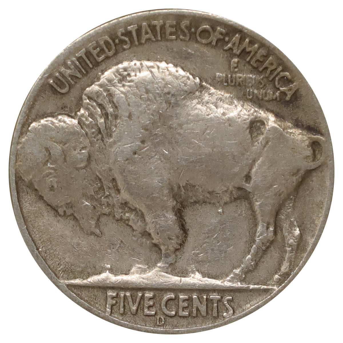 1937 D 3 Legged Buffalo USA Nickel Extra Fine (EF40) $