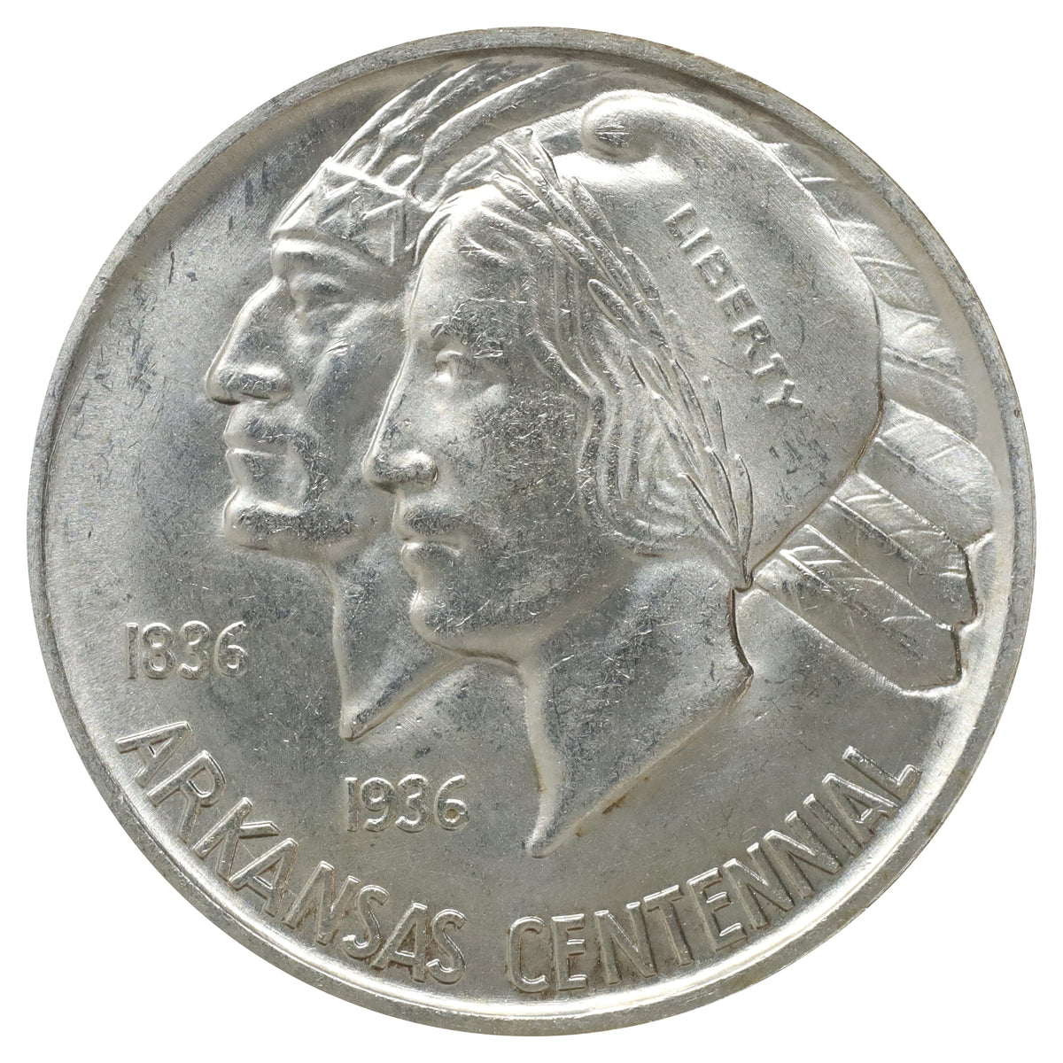 1936 Arkansas Centennial USA Half Dollar Choice Gem Brilliant Uncirculated (MS66) $