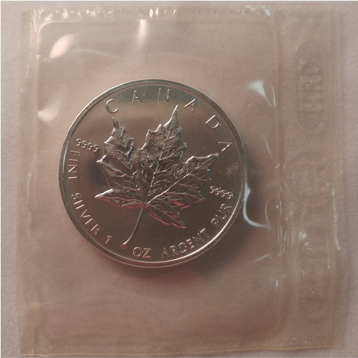 1997 Canada $5 1oz .9999 Silver Maple Leaf SEALED (No Tax) May be lightly toned