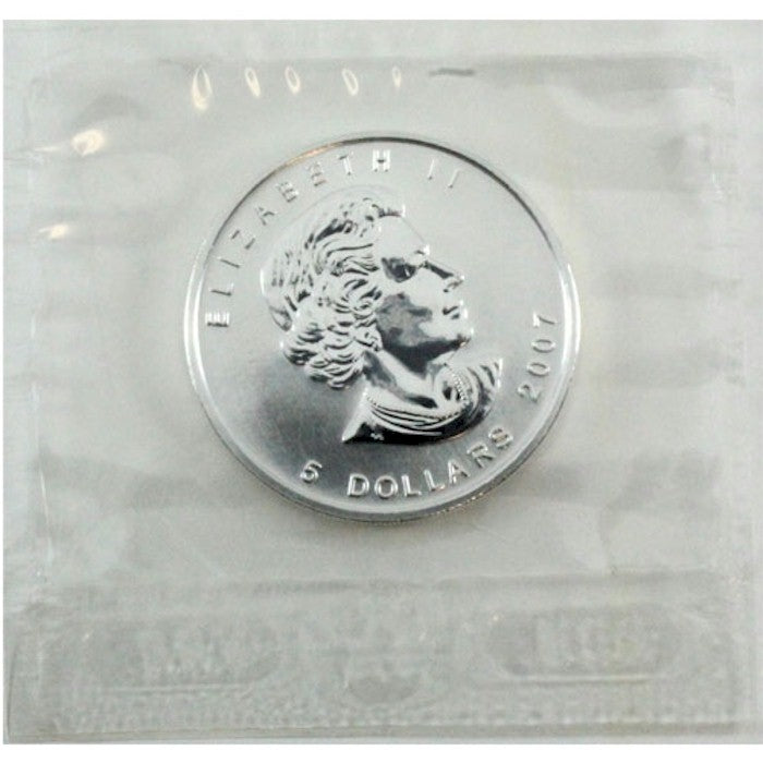 2007 Canada $5 1oz Silver Maple Leaf SEALED (No Tax) May be lightly toned