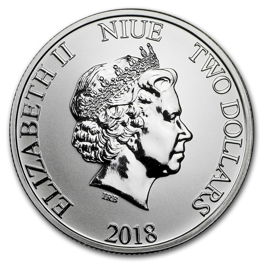 2018 Niue $2 Star Wars: Stormtrooper 1oz Silver (No Tax) Light toning/Scratches
