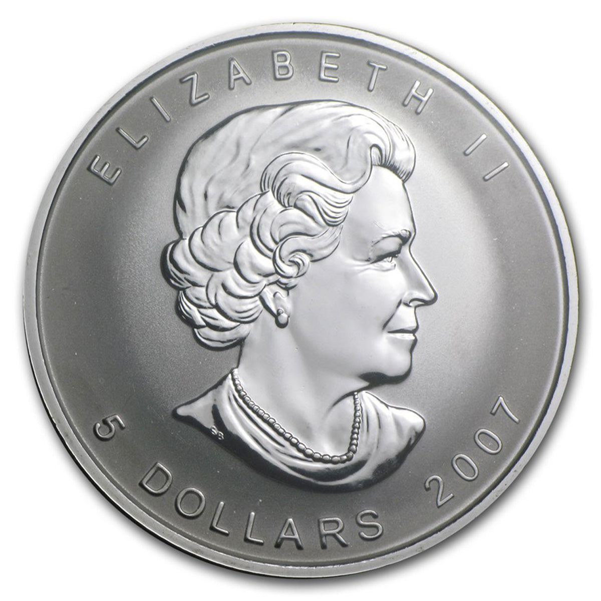 2007 Canada $5 Pig Privy 1oz .9999 Silver Maple Leaf (TAX Exempt) Lightly Toned