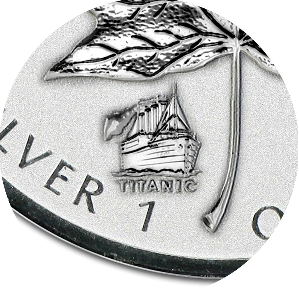 2012 Canada $5 Titanic Privy 1oz Fine Silver Maple Leaf (No Tax) May be lightly Toned