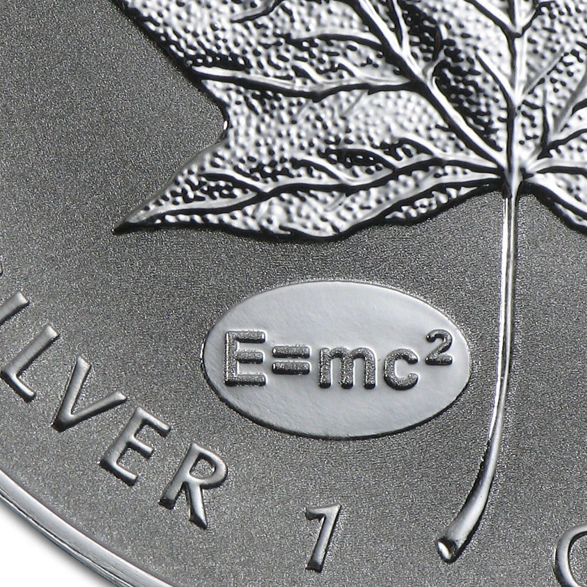 2015 Canada $5 E=mc² Einstein Privy 1oz Silver Maple Leaf (No Tax) Light toning