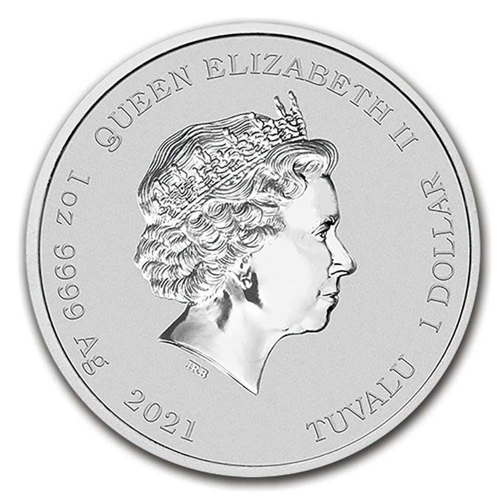 2021 Tuvalu $1 James Bond 007 Gold Plated Silver (No Tax) Issues