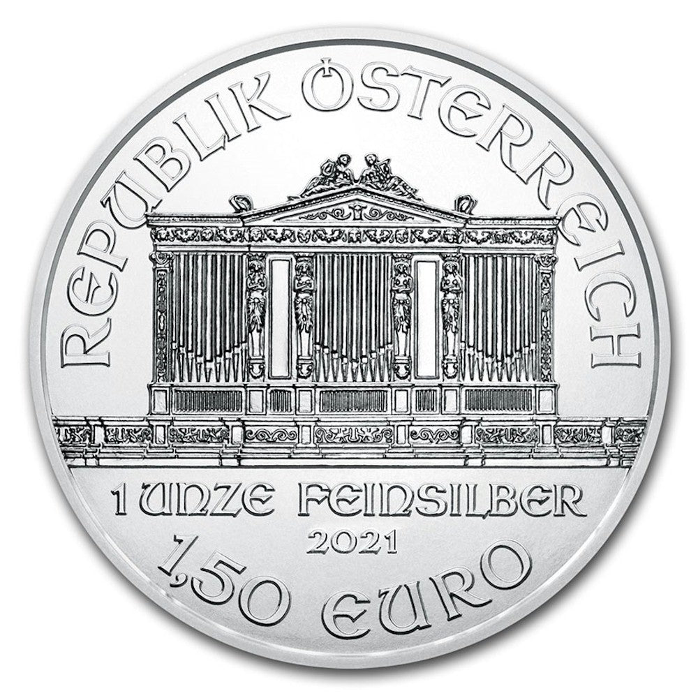 2021 Austria 1.5 Euros Philharmonic 1oz. .999 Silver (No Tax)