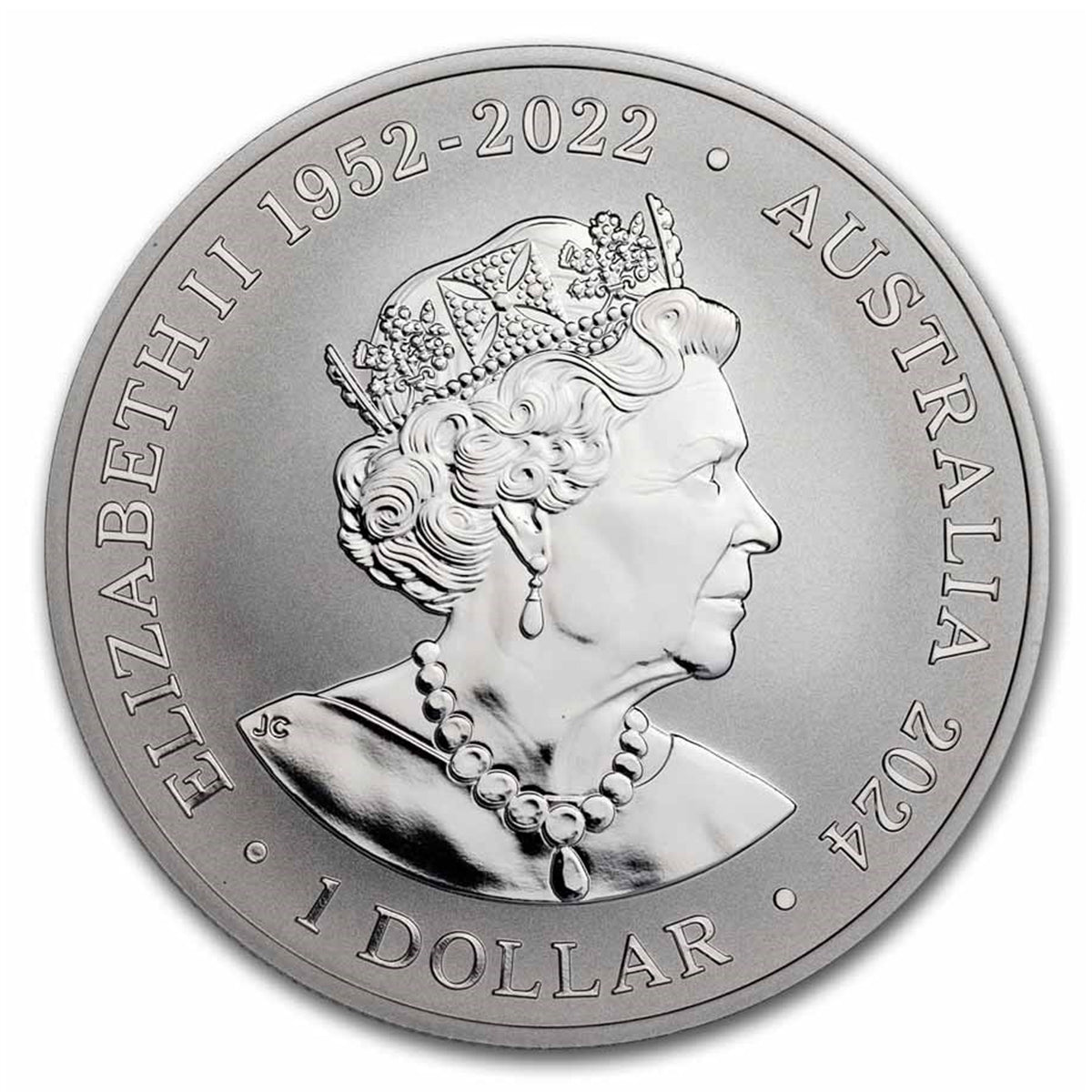 2024 Australia $1 Tiger Snake BU 1oz. .999 Silver (No Tax) Minor Hairline Scratches