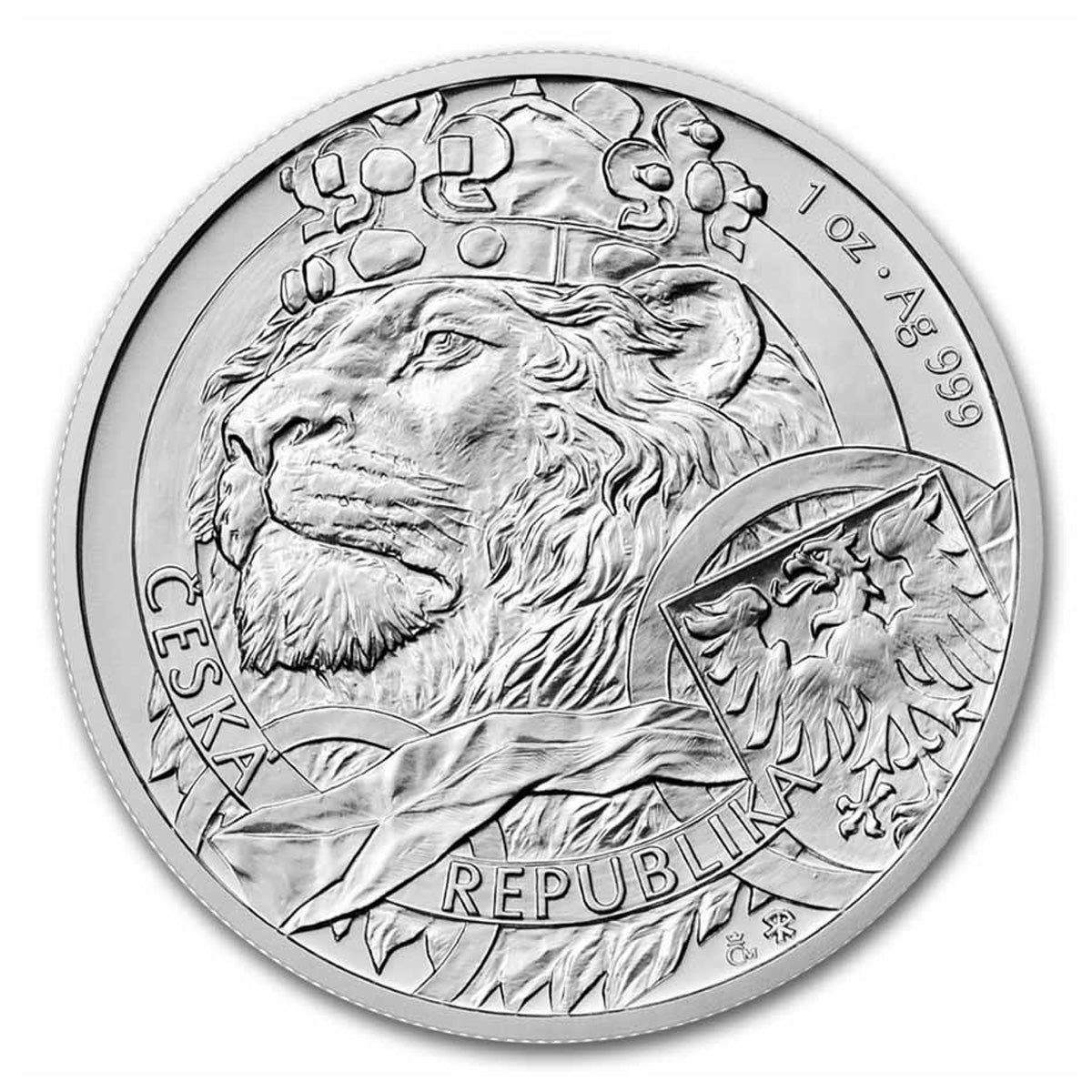 2025 Niue $2 Czech Lion 1oz Silver Coin (No Tax) May have Light Toning