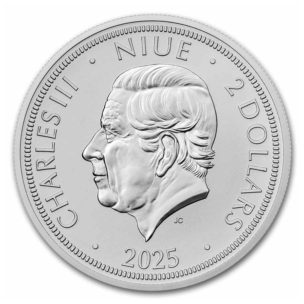 2025 Niue $2 Czech Lion 1oz Silver Coin (No Tax) May have Light Toning