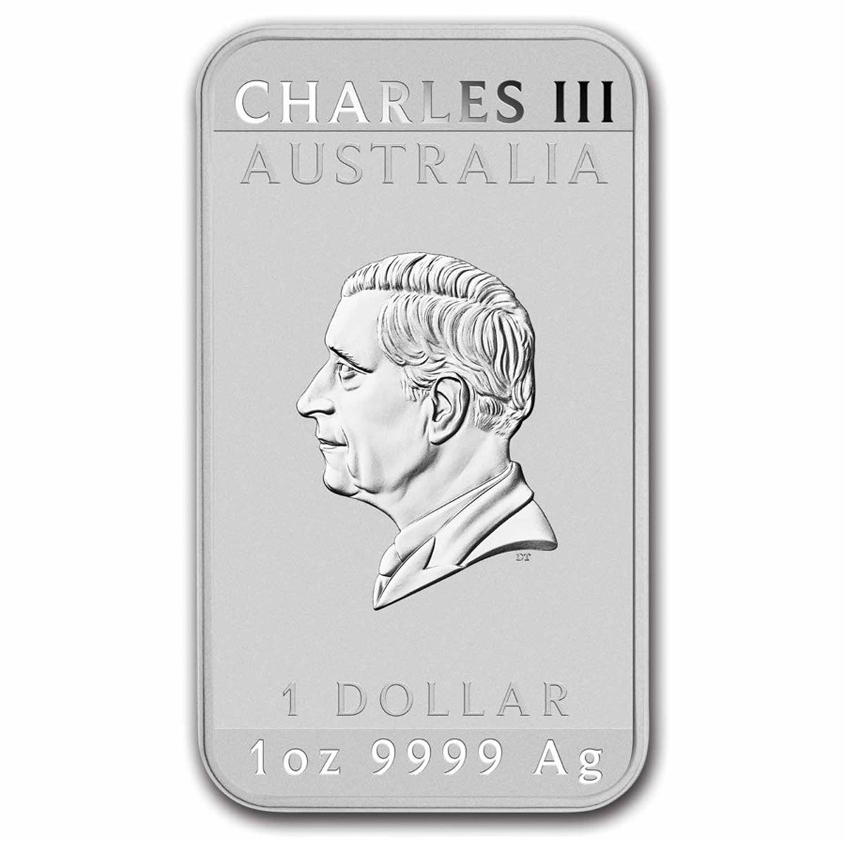 2024 Australia $1 Dragon Bar 1oz .9999 Silver (No Tax) Lightly Toned