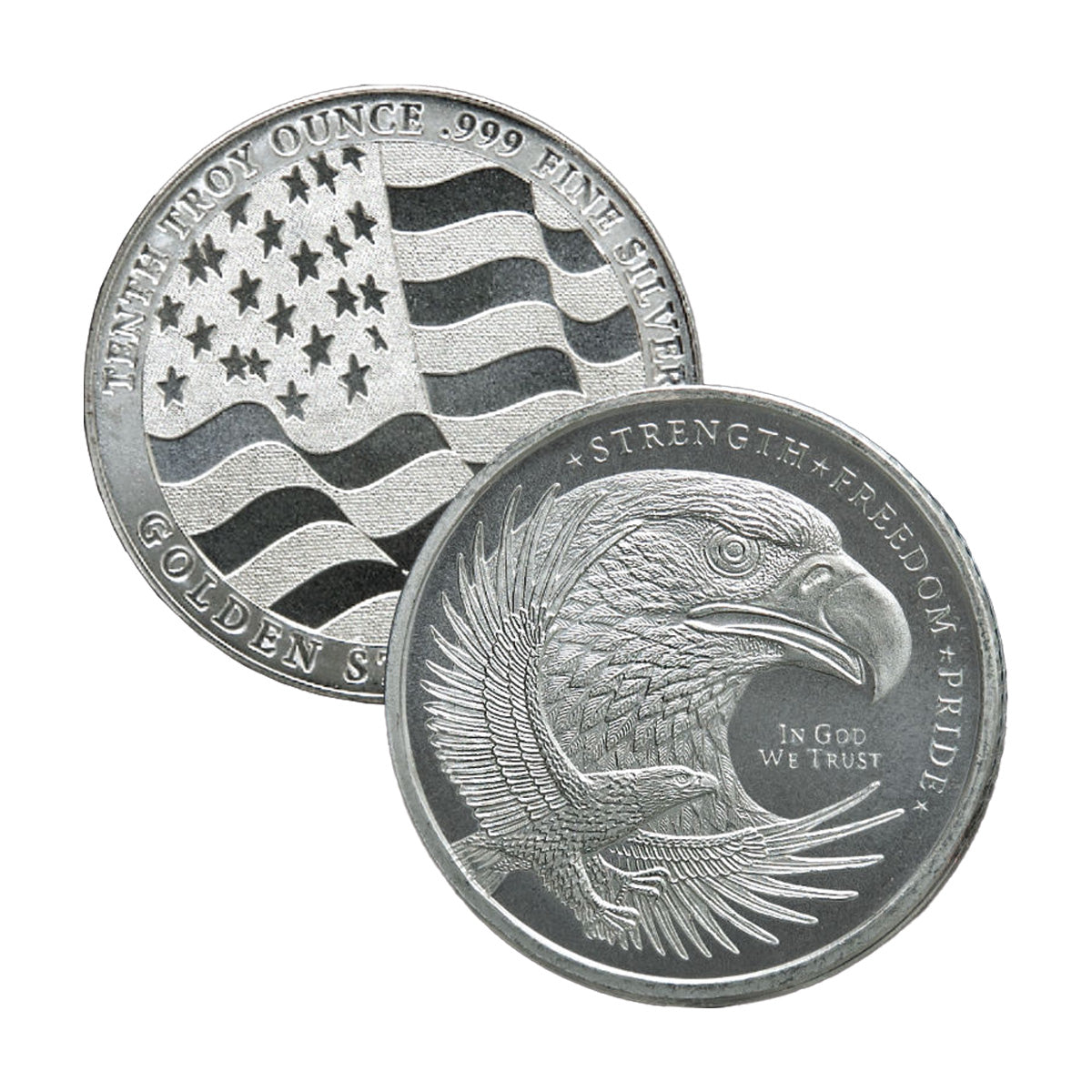 GSM Eagle 1/10oz .999 Silver Fractional Round (No Tax)