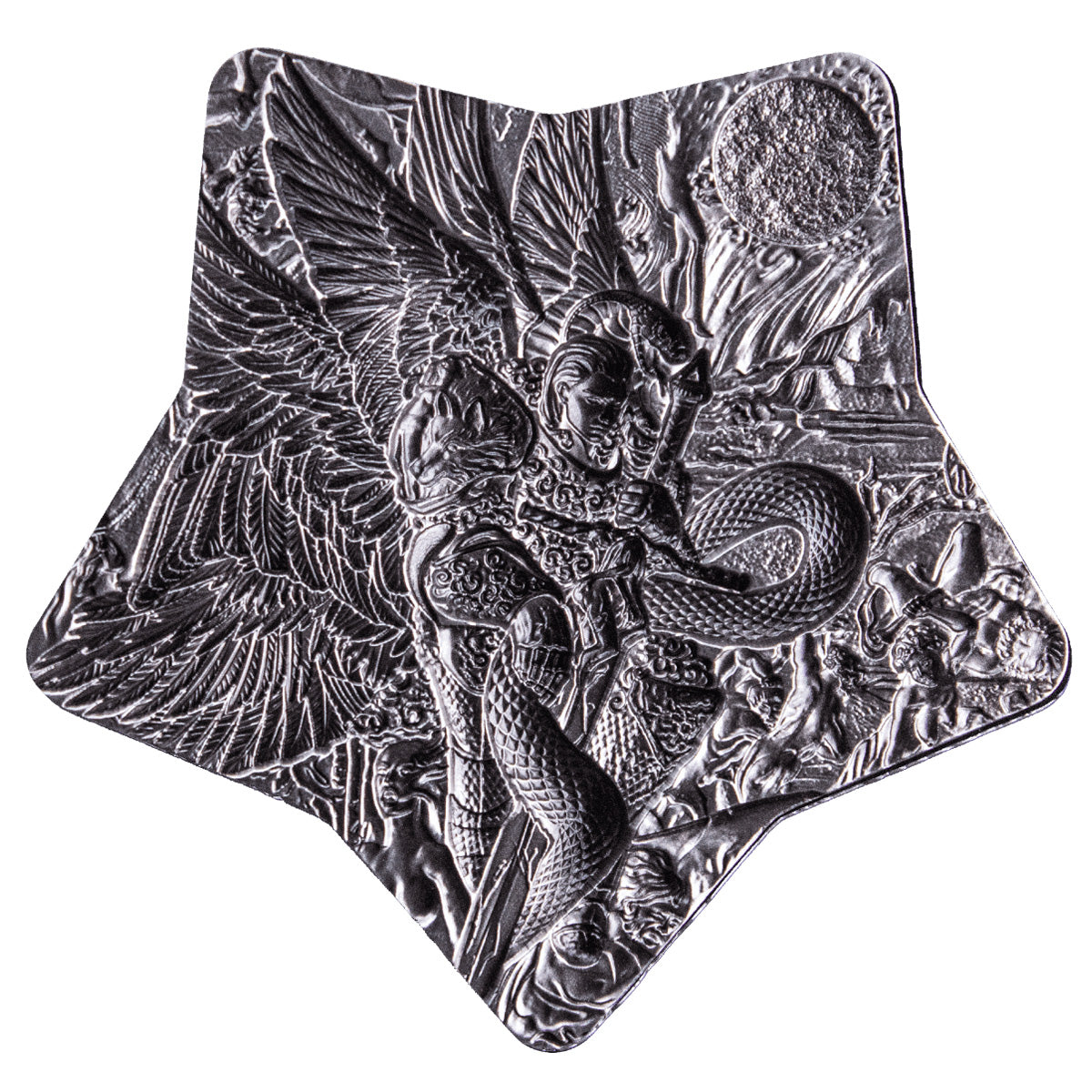 South Korea Lucifer The Fallen Angel 2oz .999 Silver Stacker (No Tax)