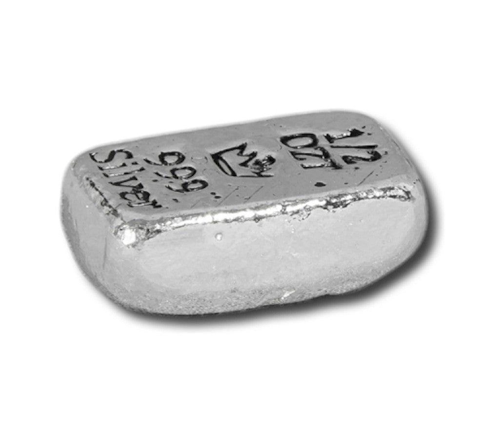 Monarch Hand Poured 1/2oz .999 Silver Bar (No Tax)