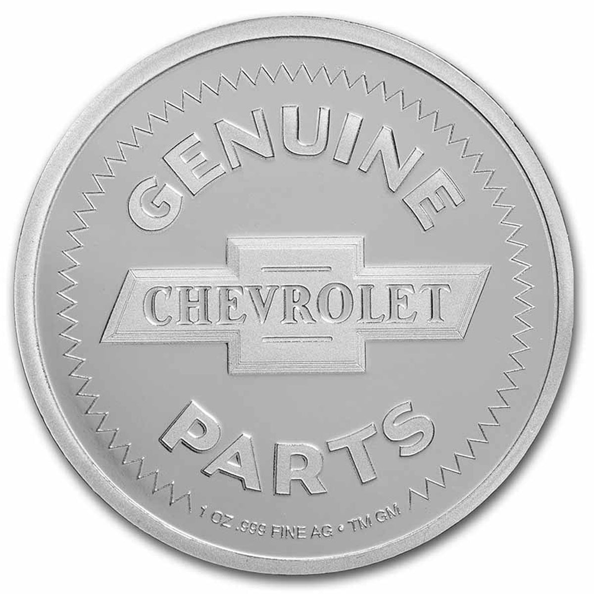 Chevrolet Genuine Parts Logo (1934-1940) 1oz .999 Silver Round (No Tax)