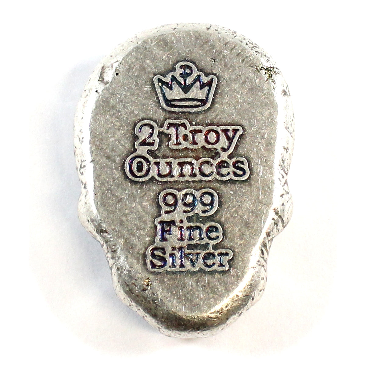 Monarch Day of the Dead 2oz Multi-Coloured Silver Sugar Skull with Rose (No Tax)