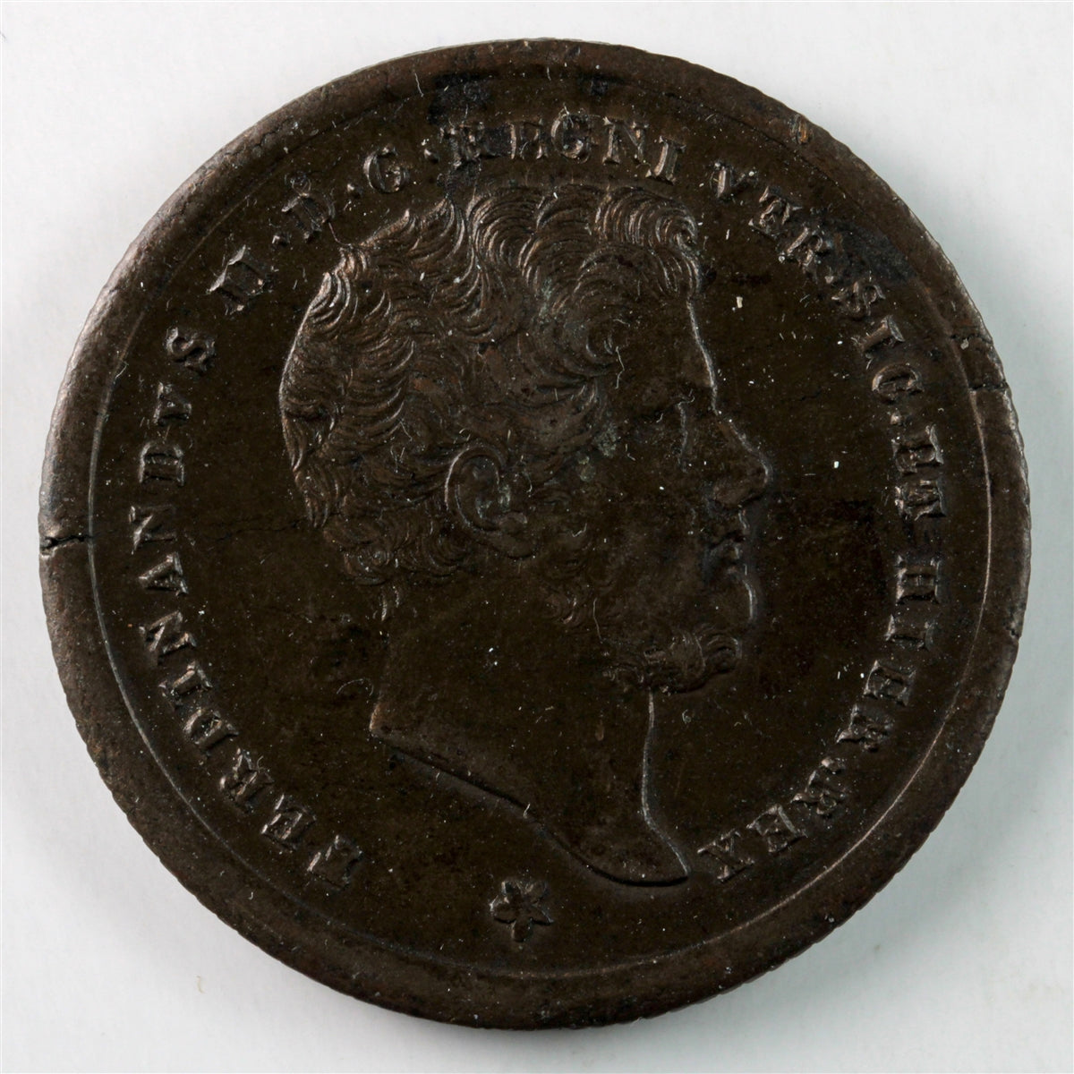 Italy 1857 Naples 2 Tornesi Almost Uncirculated (AU50) $