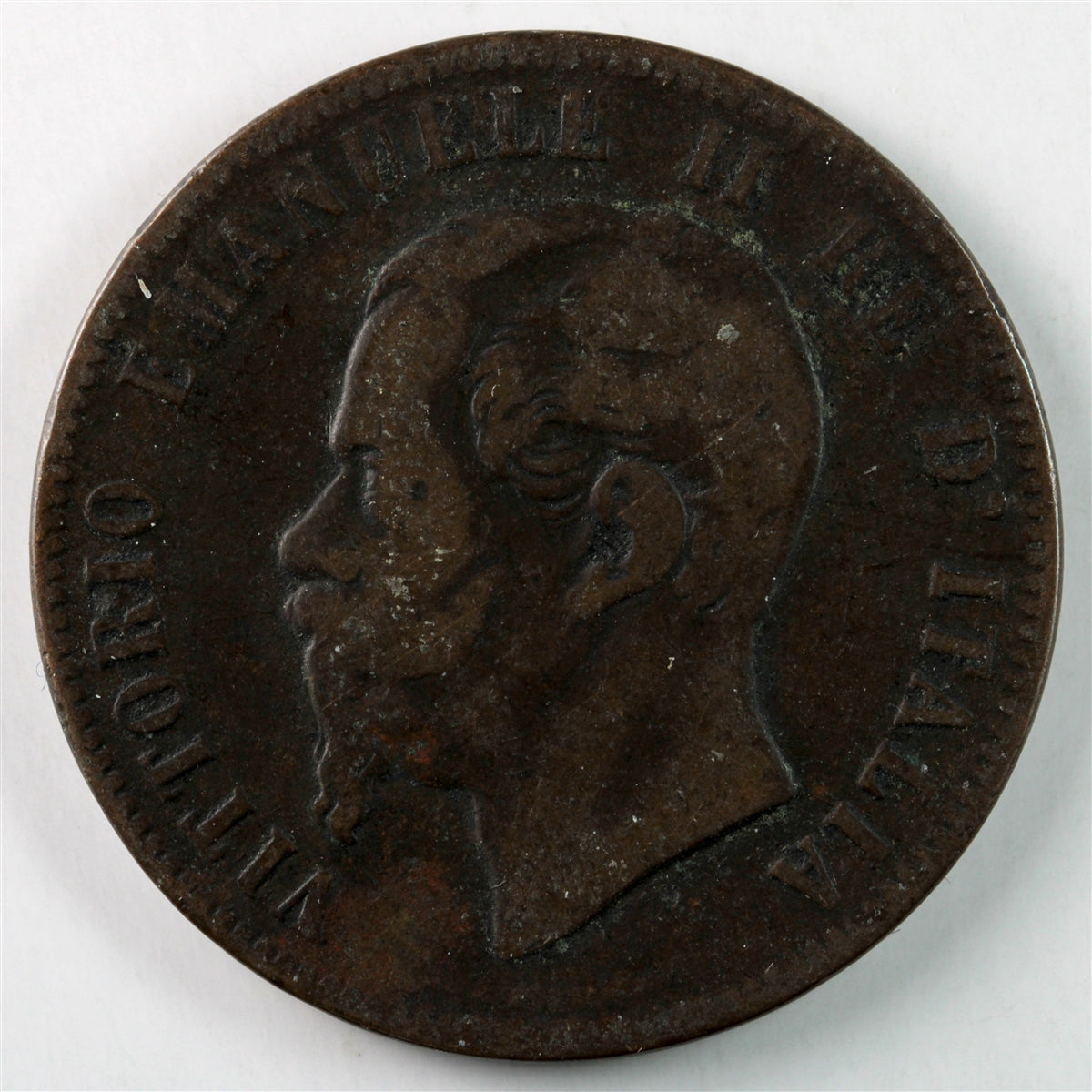 Italy 1863 10 Centesimi VF-EF (VF30) $