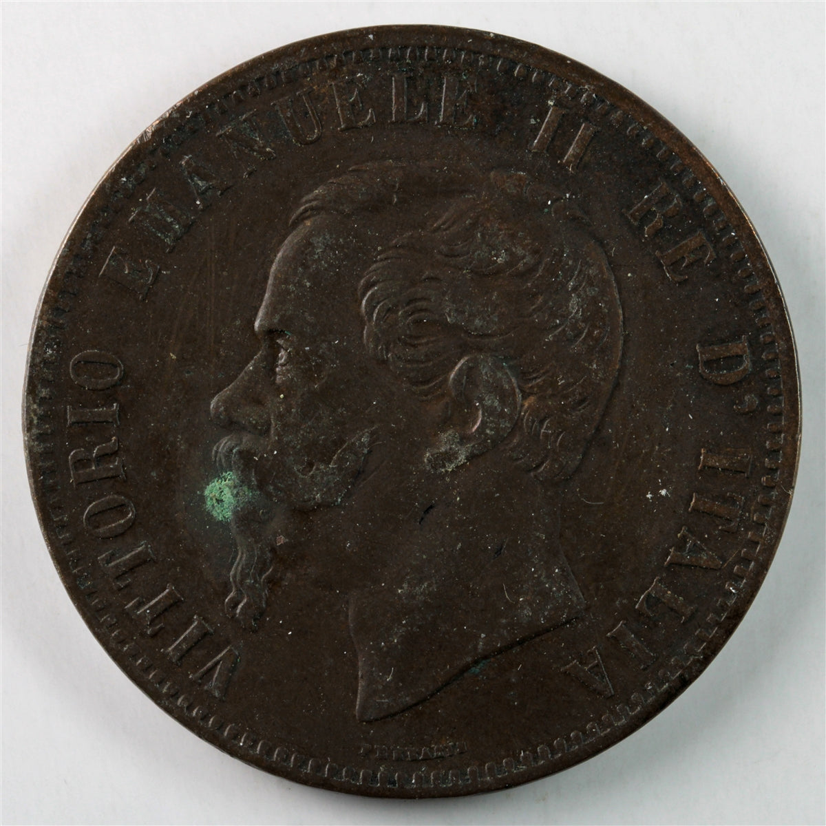Italy 1866H 10 Centesimi Almost Uncirculated (AU50) $
