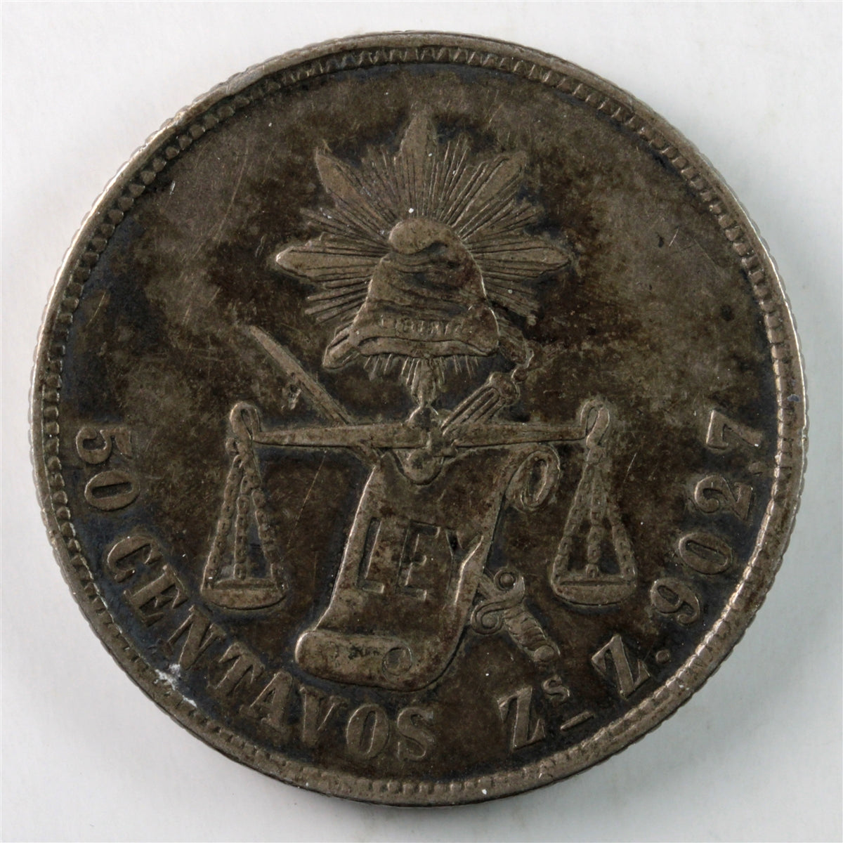 Mexico 1887ZSZ 50 Centavos Extra Fine (EF40) $