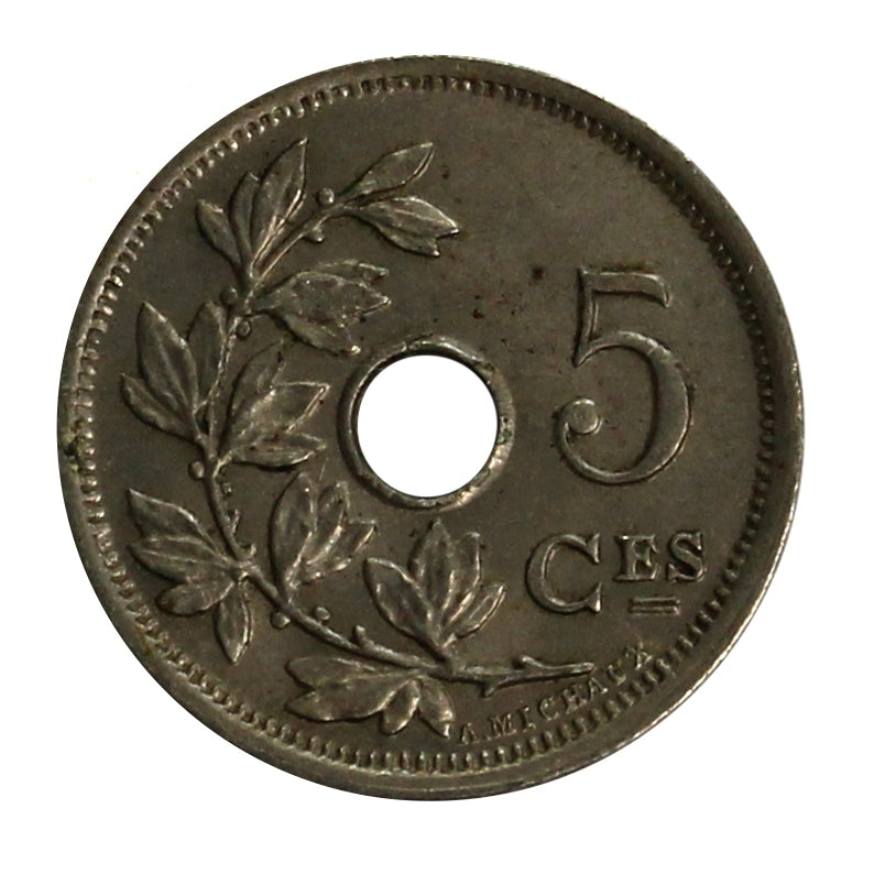 Belgium 1902 5 Centimes Brilliant Uncirculated (MS63) $