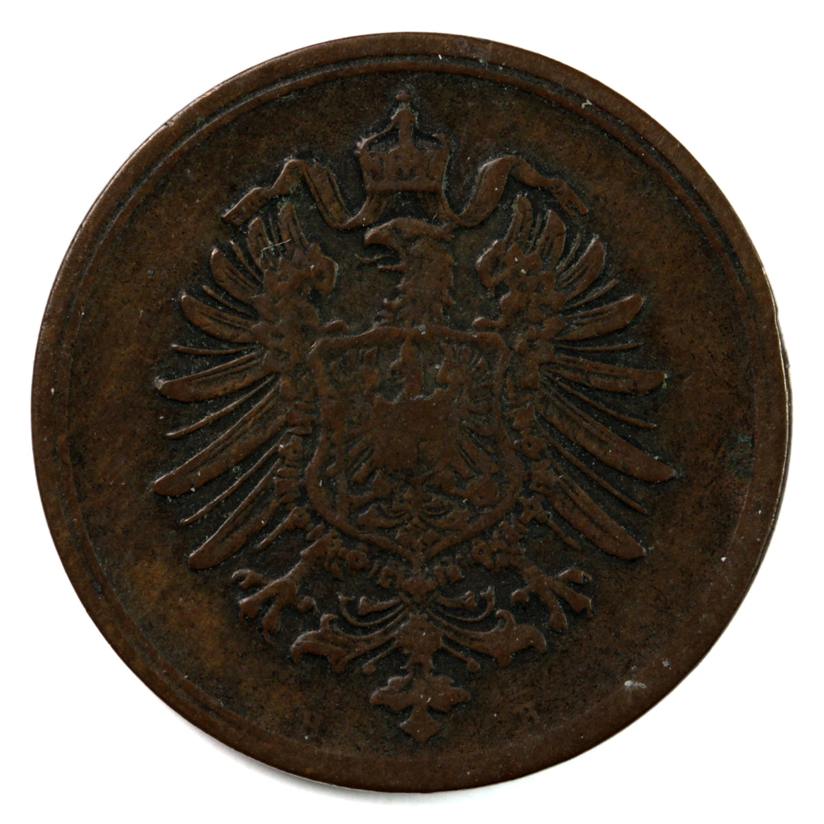 German Empire 1876H Pfennig Very Fine (VF20) $