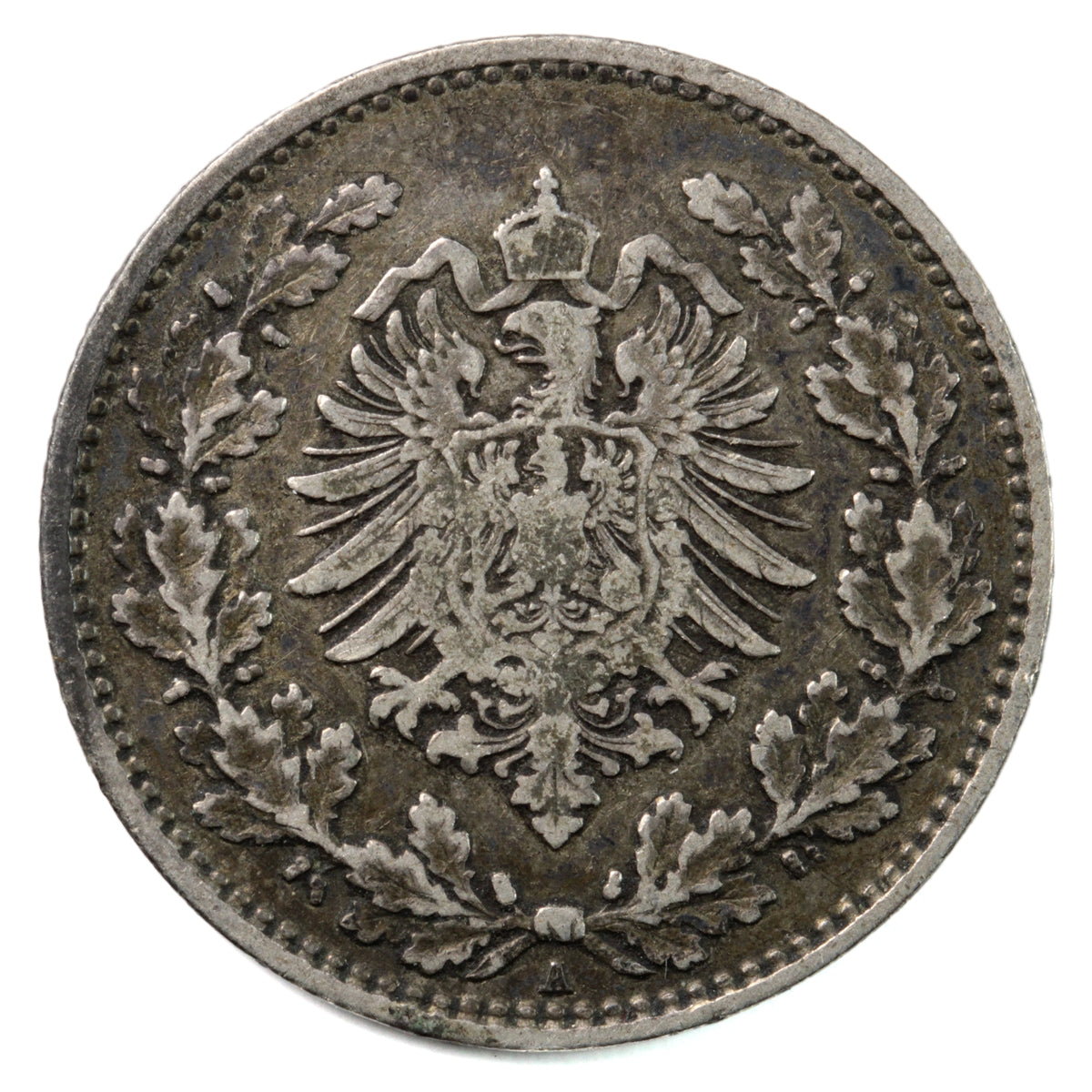 German Empire 1877A 50 Pfennig VF-EF (VF30) $
