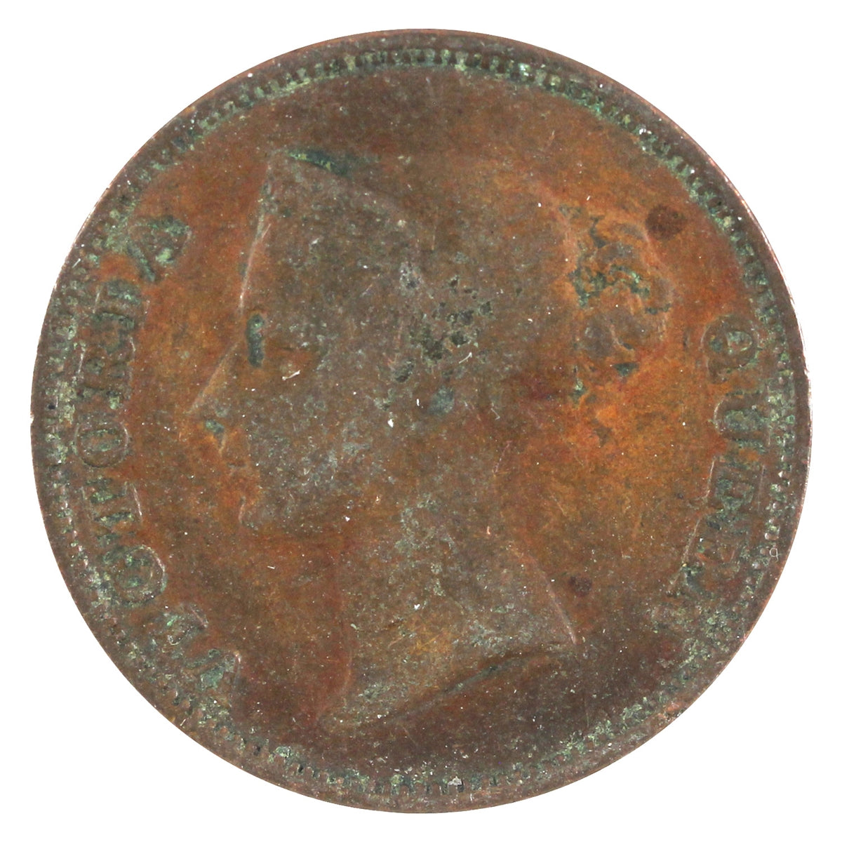 India 1845 Cent F-VF (F15)