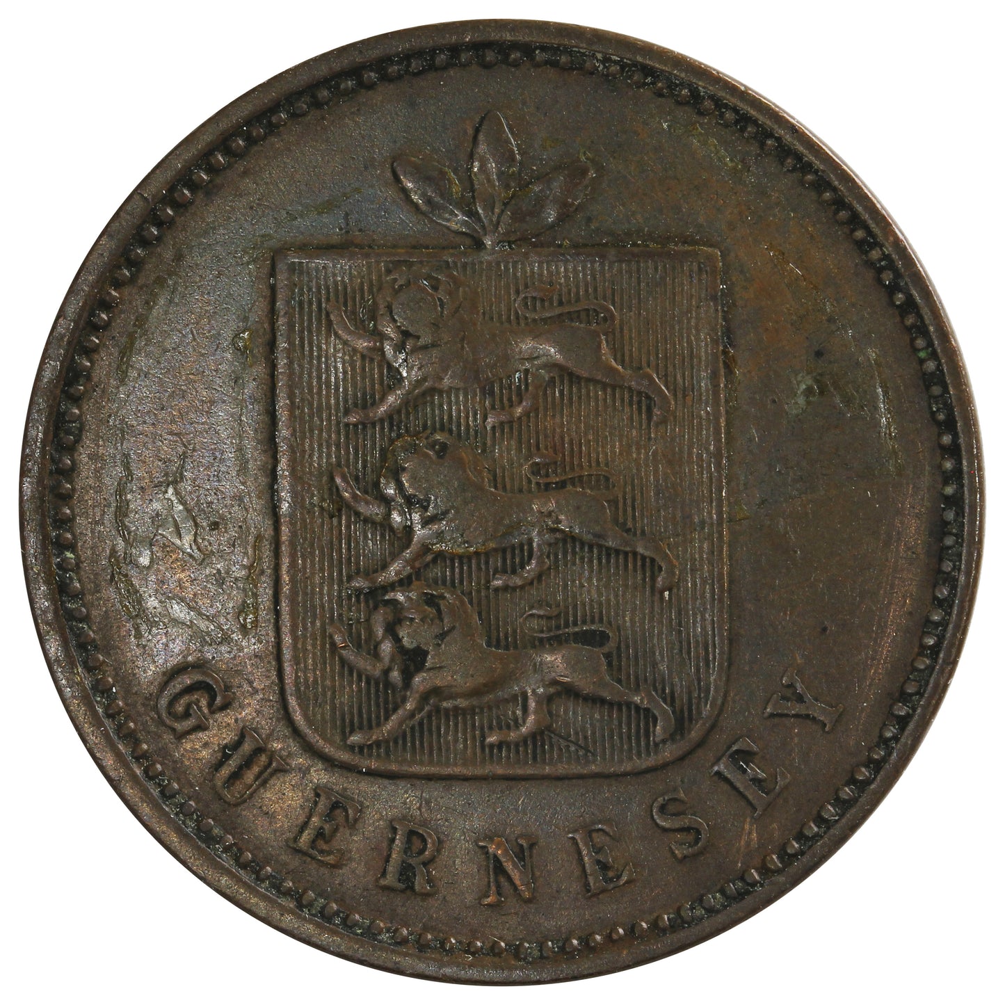 Guernsey 1830 4 Doubles VF-EF (VF30)