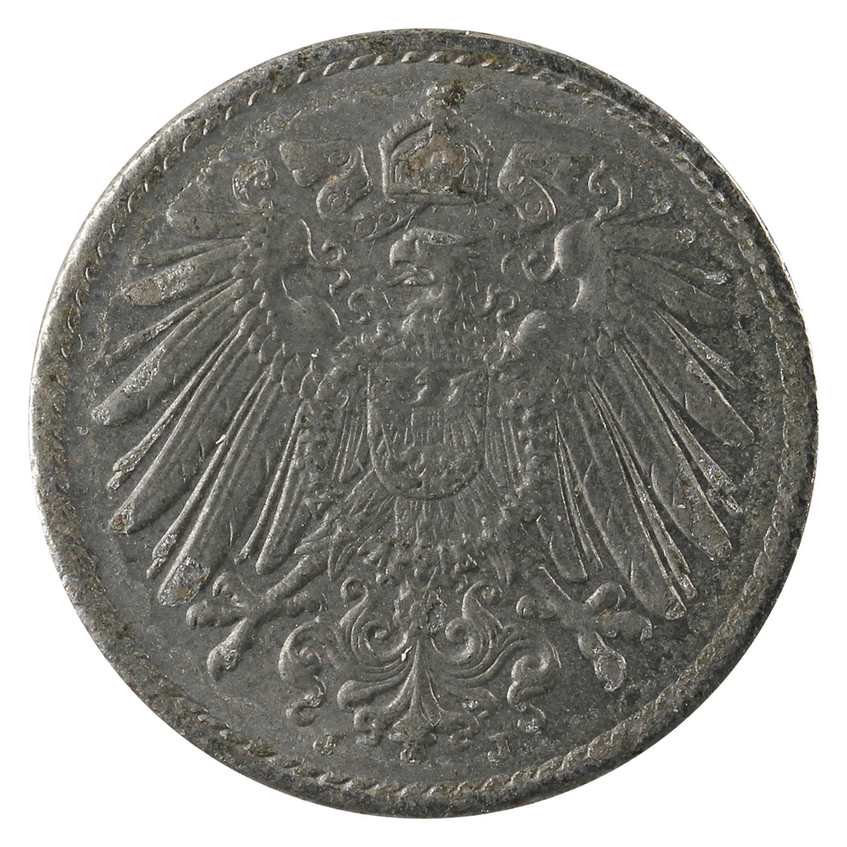 German Empire 1915J 5 Pfennig Uncirculated (MS60)