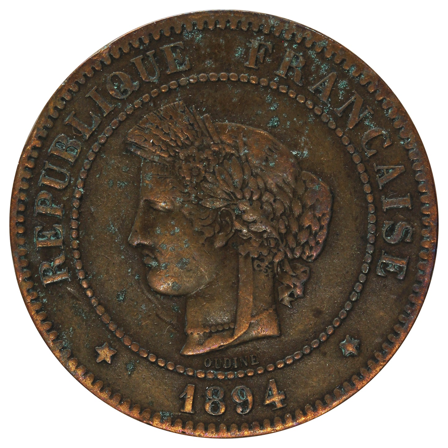 France 1894A 5 Centimes Extra Fine (EF40)