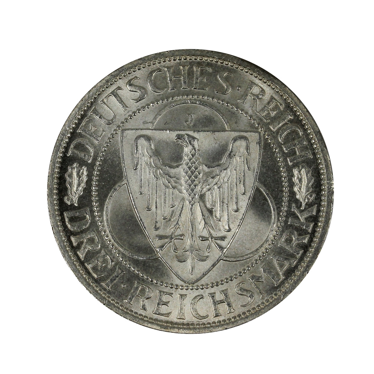 German Weimar Republic 1930J 4 Marks Brilliant Uncirculated (MS63) $