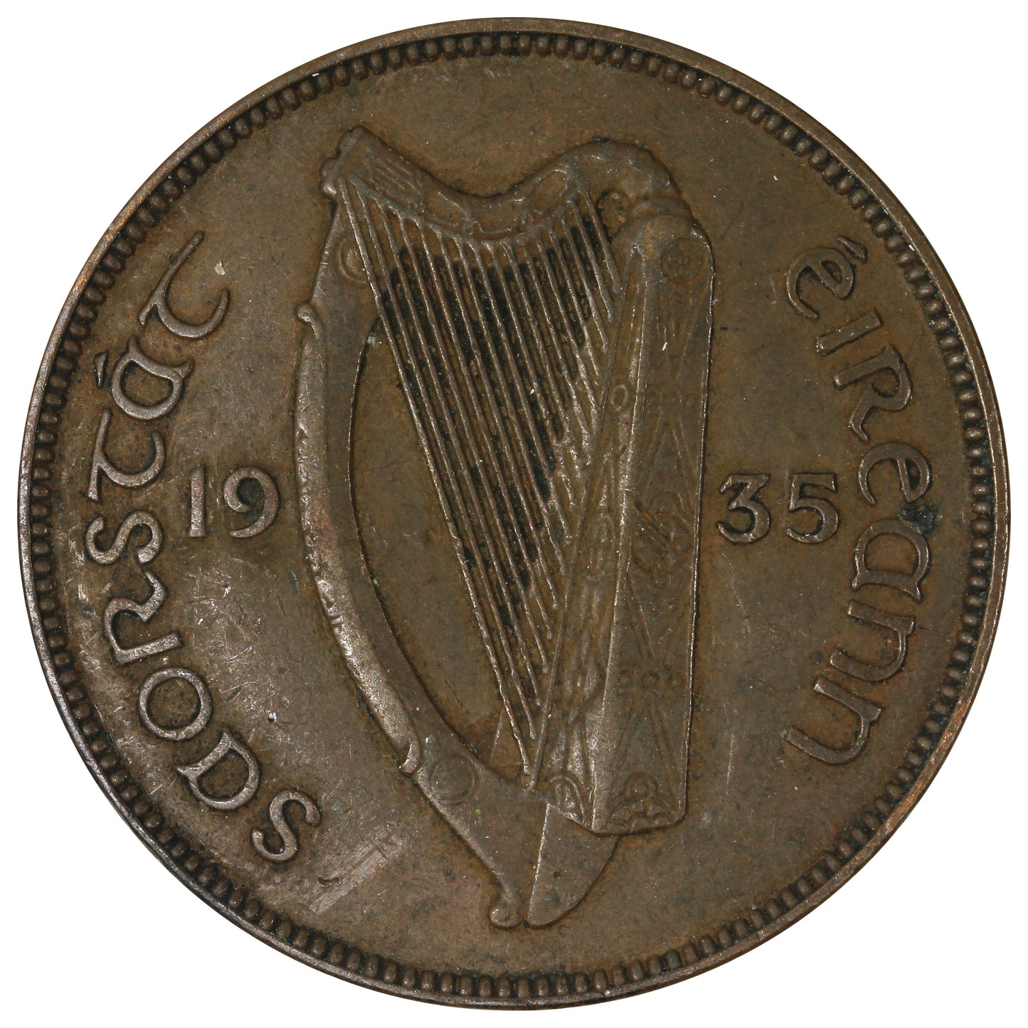 Ireland 1935 Penny Almost Uncirculated (AU-50)