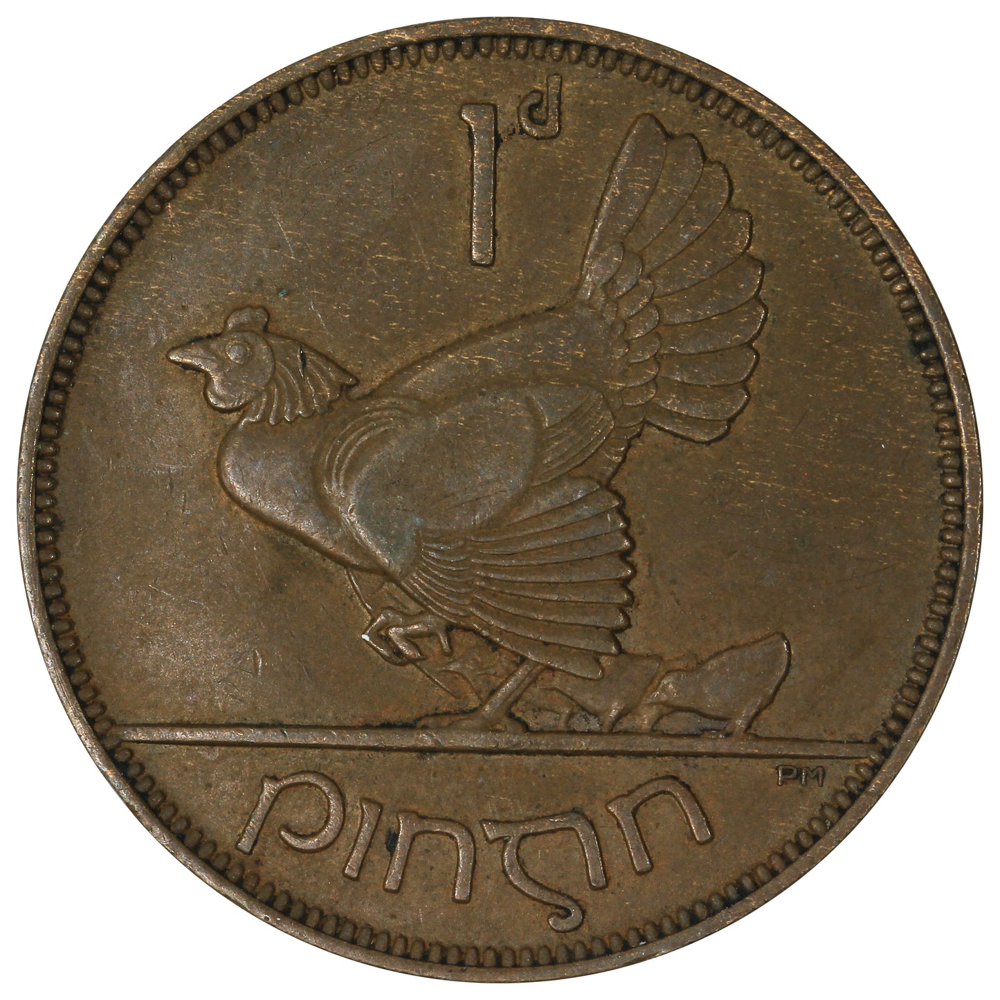 Ireland 1937 Penny Almost Uncirculated (AU-50)