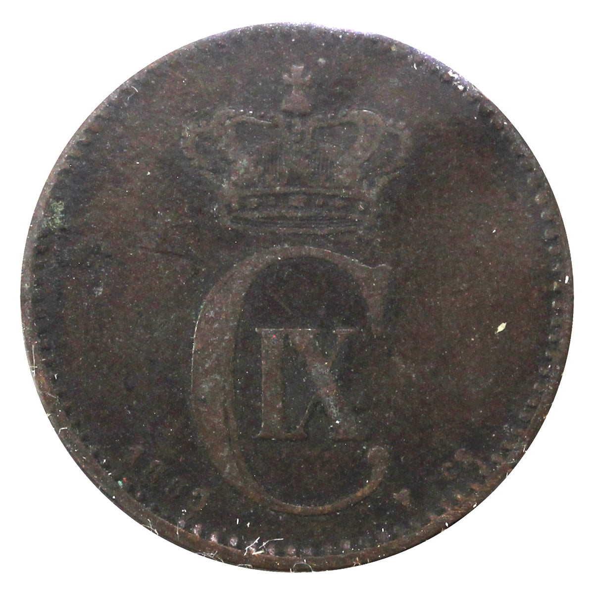 Denmark 1889CS 2 Ore Extra Fine (EF40)