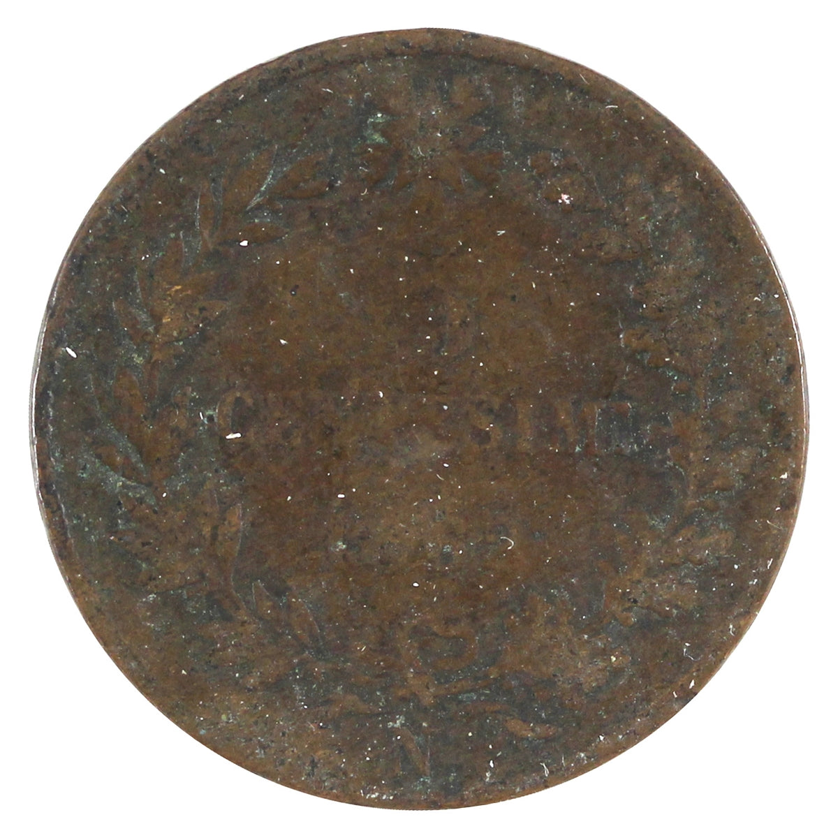 Italy 1862N 5 Centesimi F-VF (F-15)