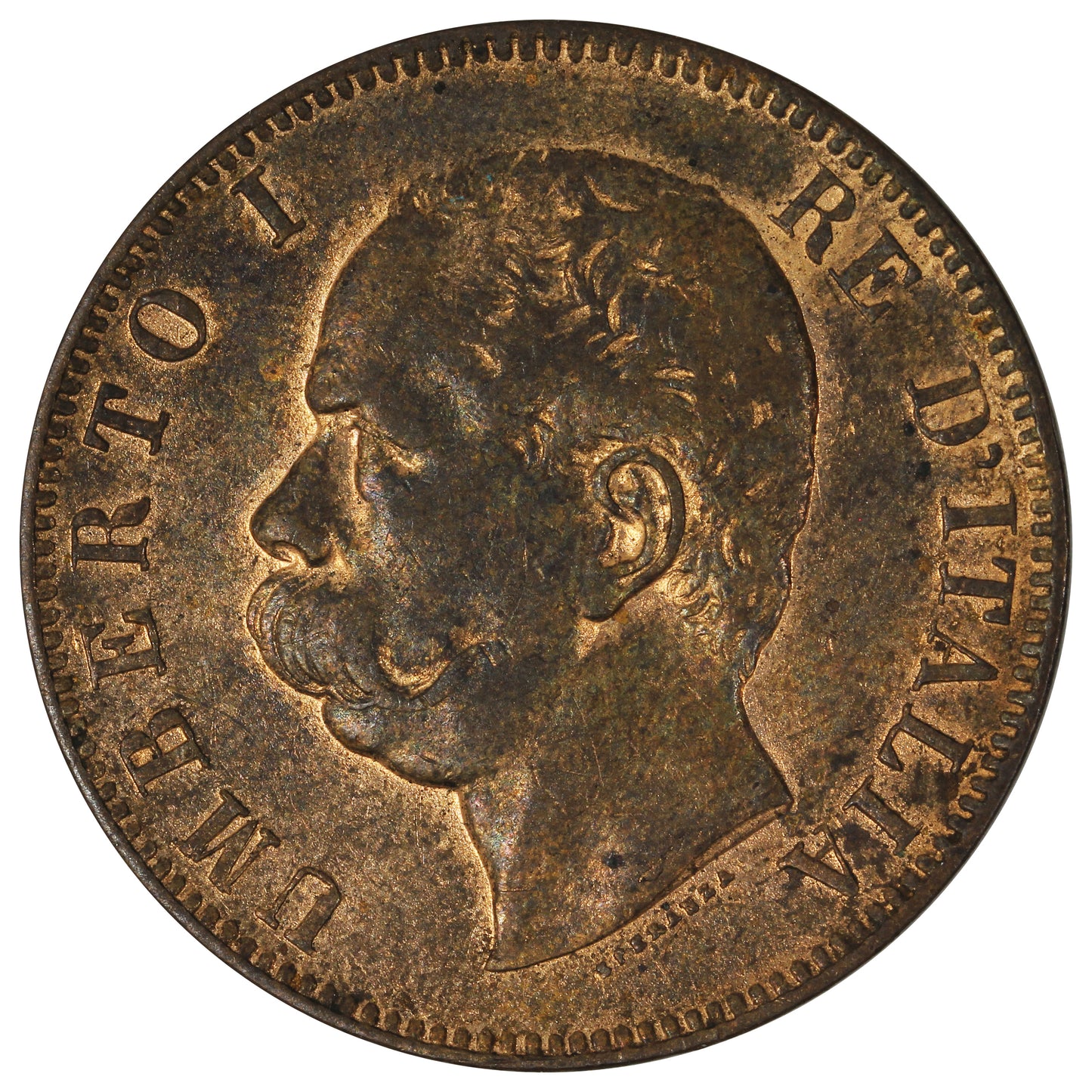 Italy 1893BI 10 Centesimi Extra Fine (EF40)