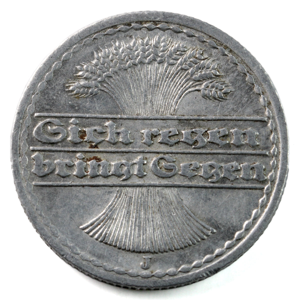 German Weimar Republic 1919J 50 Pfennig Almost Uncirculated (AU50) $