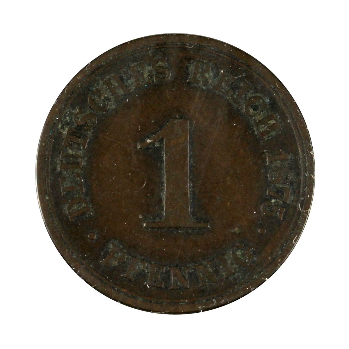 German Empire 1875B Pfennig Extra Fine (EF40)