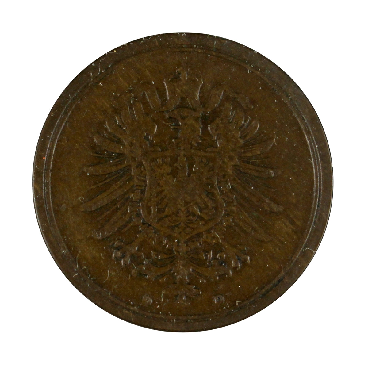 German Empire 1876D Pfennig Extra Fine (EF40)