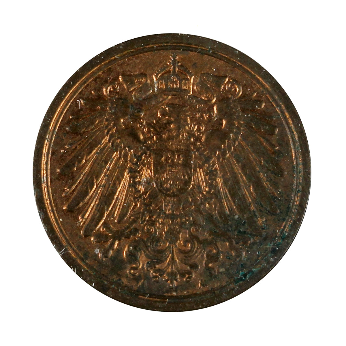 German Empire 1894A Pfennig Almost Uncirculated (AU50)