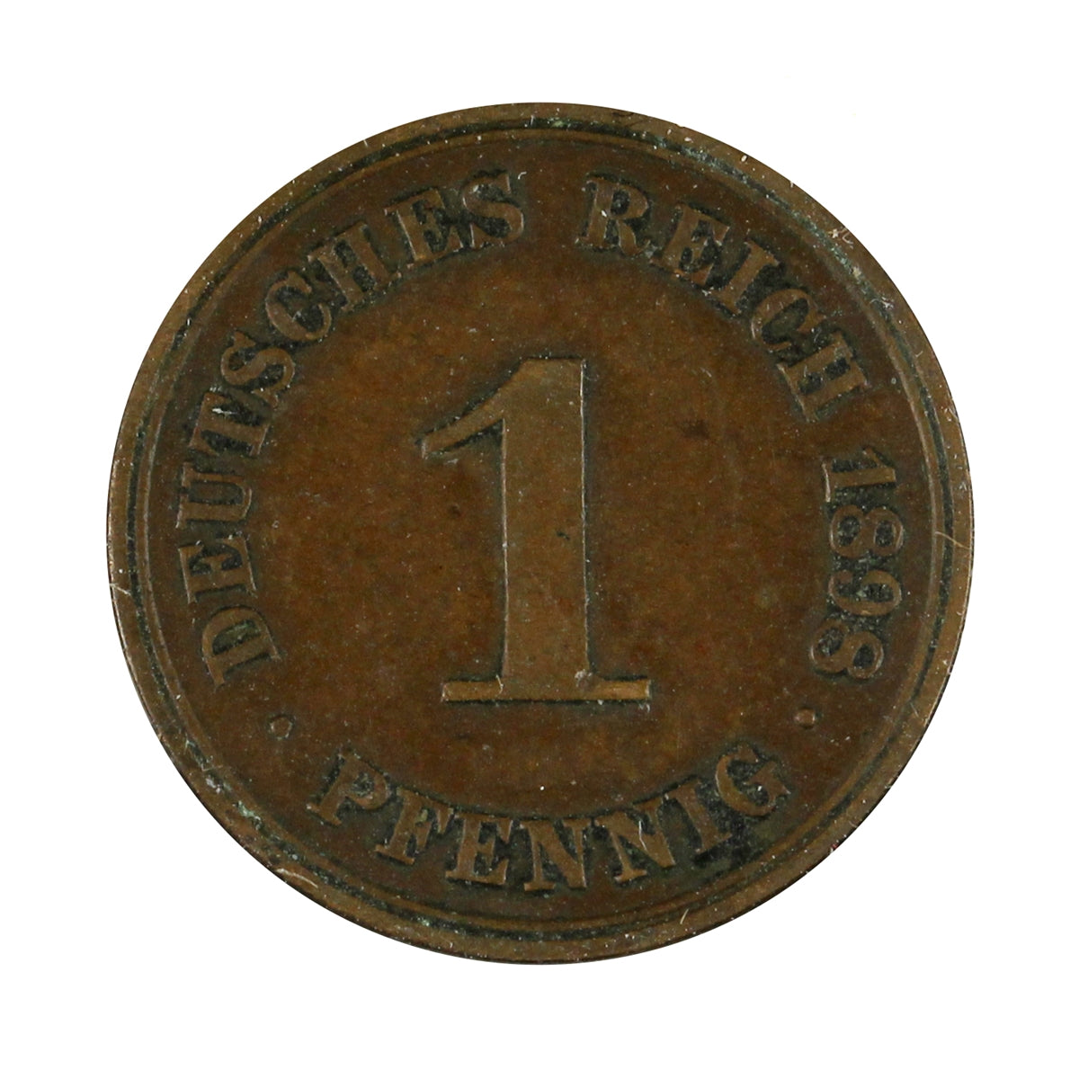 German Empire 1898A Pfennig Extra Fine (EF40)
